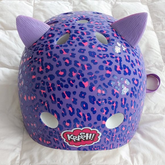 32 Kids Krash Leopard Kitty Bike Helmet 